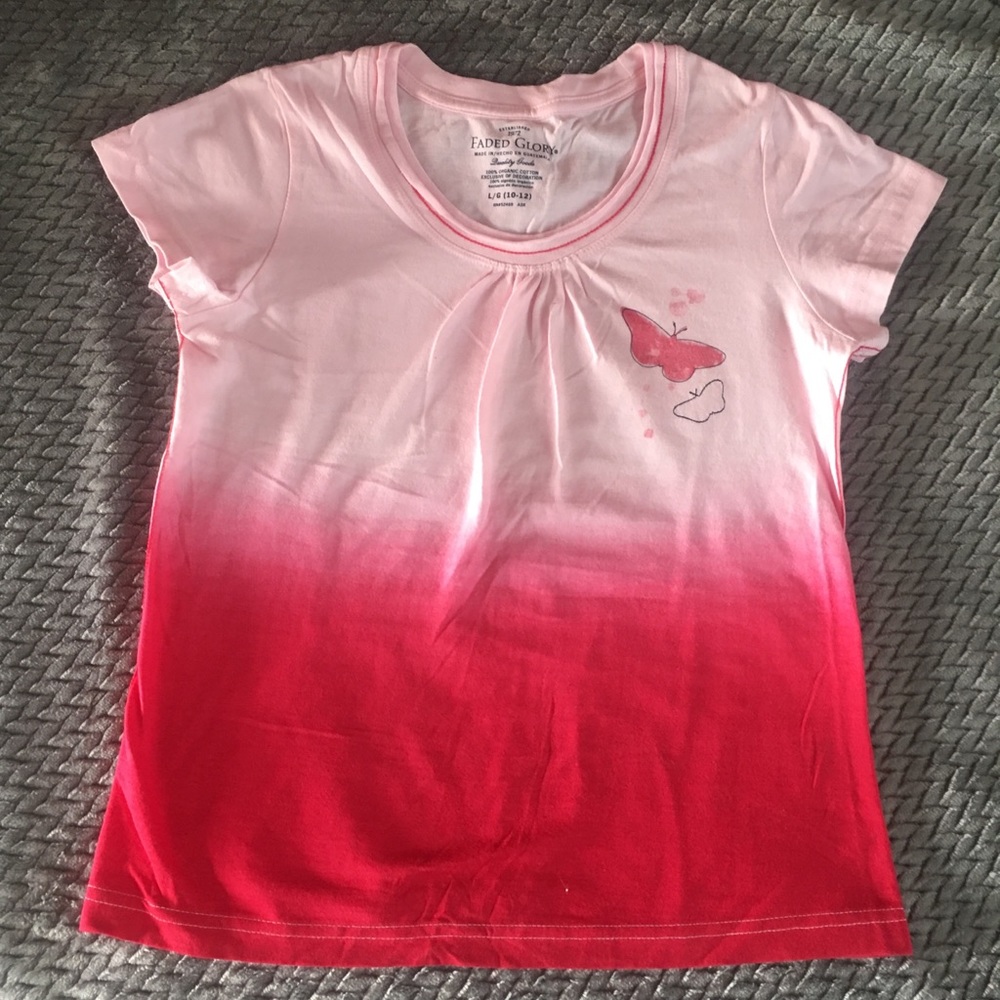 Pink Top With Butterflies